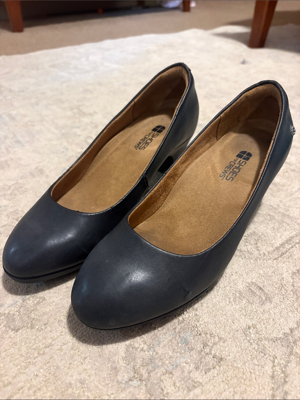 Shoes For Crews Women's Black Slip-On Ballet Flats
